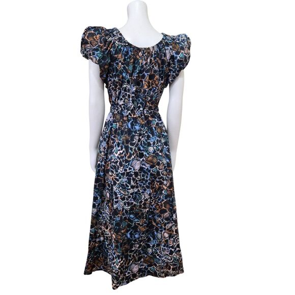 Ulla Johnson Gabi Dress Size 6?/S Starling Feather Midi Puff Sleeve Empire Waist - Picture 12 of 15